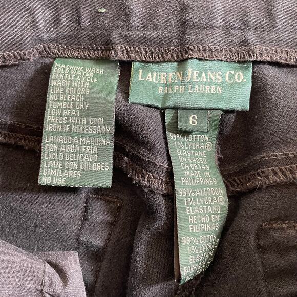 VTG RALPH LAUREN Lauren Jeans Co Womens Straight Jeans High Rise Black 6 Y2K - Picture 8 of 10